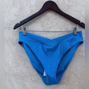 SANCTUARY Ribbed High Waist V-Front Bikini Bottom